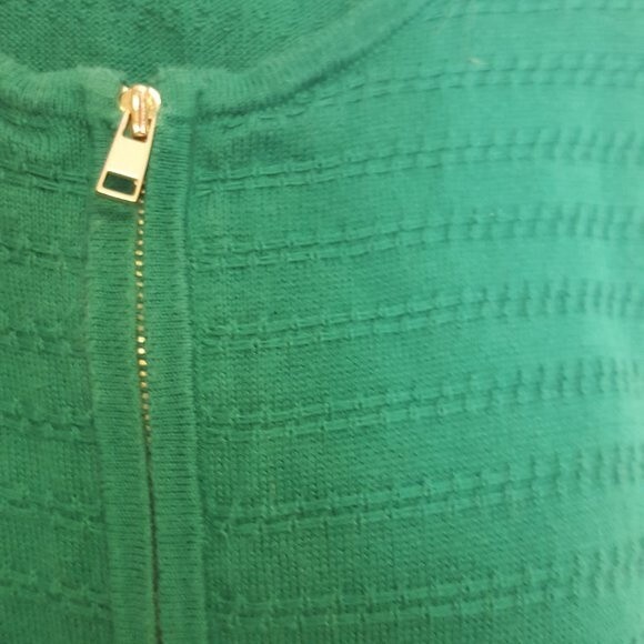 Ann Taylor Green Zip Front Cardigan - Picture 4 of 4